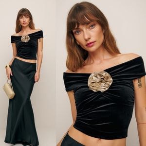 Reformation Emerald Knit Top